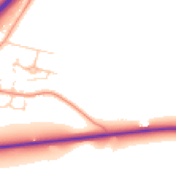 Daytime road noise heatmap for IP21 4HG