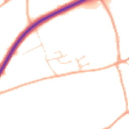 Daytime road noise heatmap for IP21 4JH