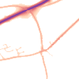 Daytime road noise heatmap for IP21 4JP