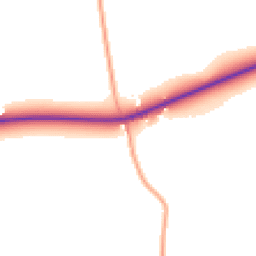 Daytime road noise heatmap for IP21 4ND
