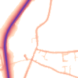 Daytime road noise heatmap for IP21 4NR