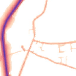 Daytime road noise heatmap for IP21 4PR