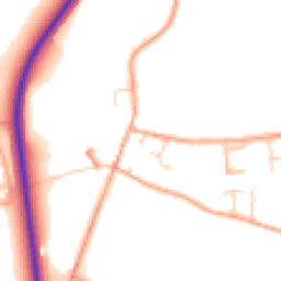 Daytime road noise heatmap for IP21 4PY