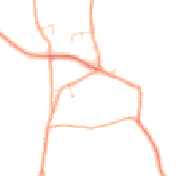 Daytime road noise heatmap for IP21 4RU