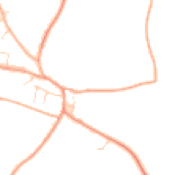 Daytime road noise heatmap for IP21 4SP