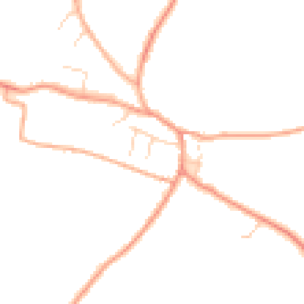 Daytime road noise heatmap for IP21 4SX