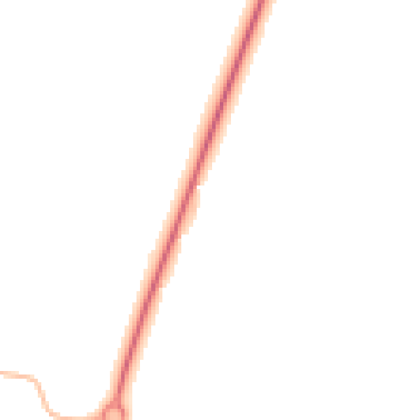 Night-time road noise heatmap for IP21 4YJ