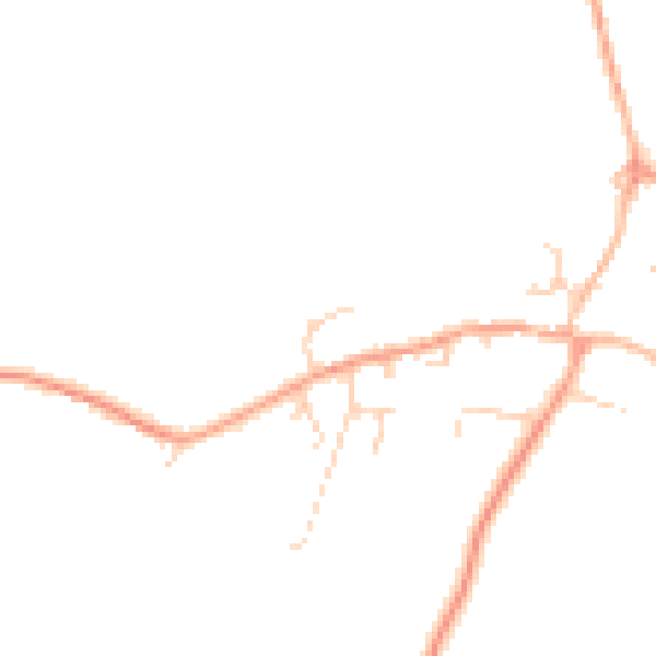 Daytime road noise heatmap for IP21 5BL