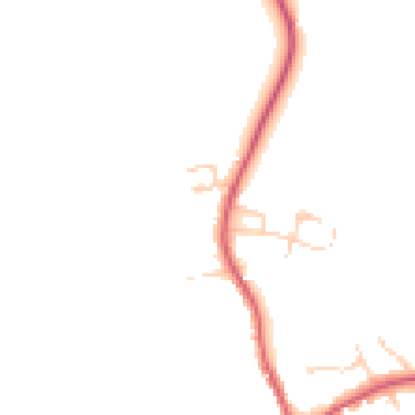 Daytime road noise heatmap for IP21 5BN