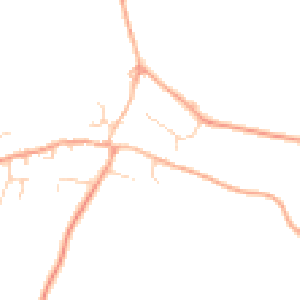Daytime road noise heatmap for IP21 5PW