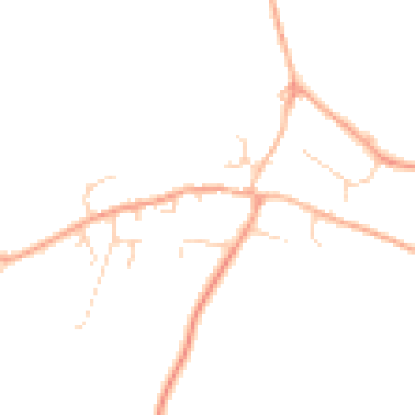 Daytime road noise heatmap for IP21 5RQ