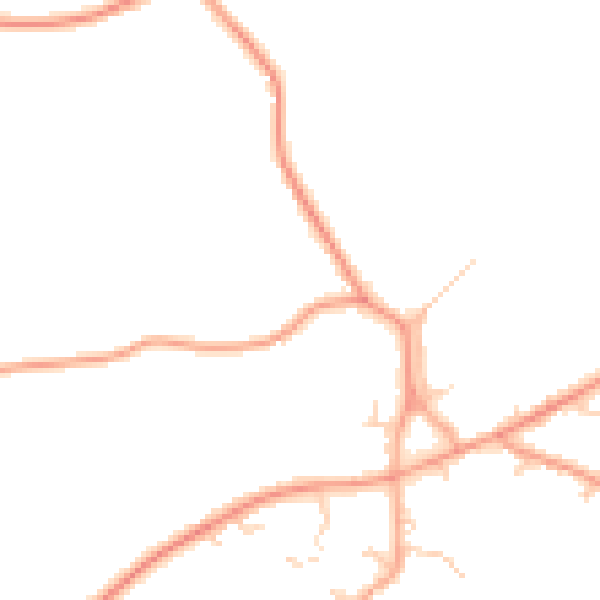 Daytime road noise heatmap for IP22 1AD
