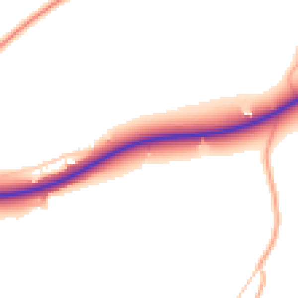 Daytime road noise heatmap for IP22 1AZ