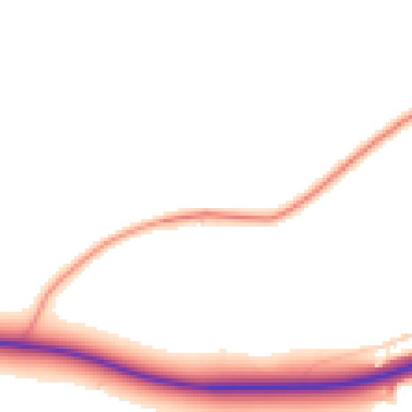 Daytime road noise heatmap for IP22 1BA