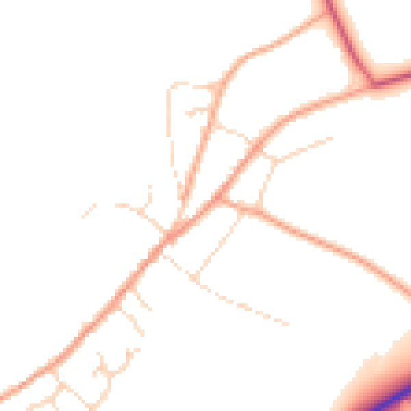 Daytime road noise heatmap for IP22 1BU