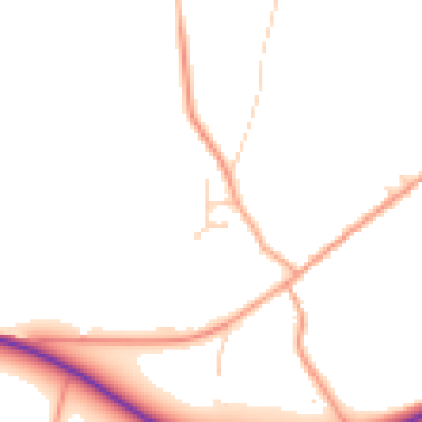 Daytime road noise heatmap for IP22 1HF