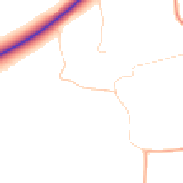 Daytime road noise heatmap for IP22 1QL