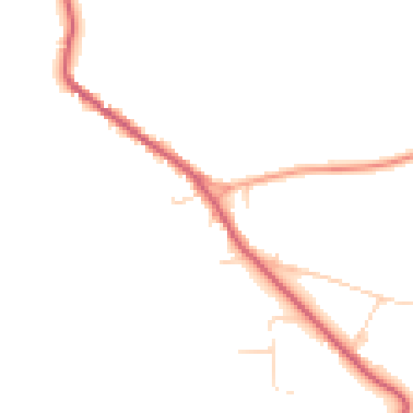 Daytime road noise heatmap for IP22 1RW