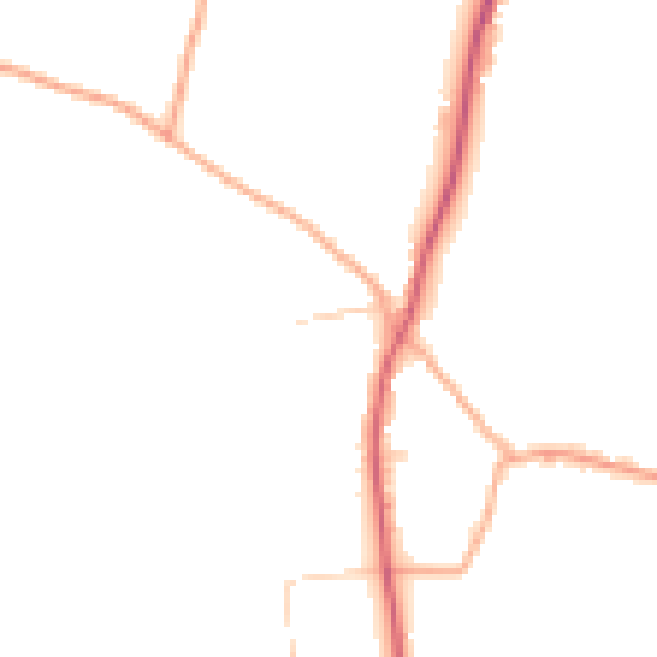 Daytime road noise heatmap for IP22 2DW