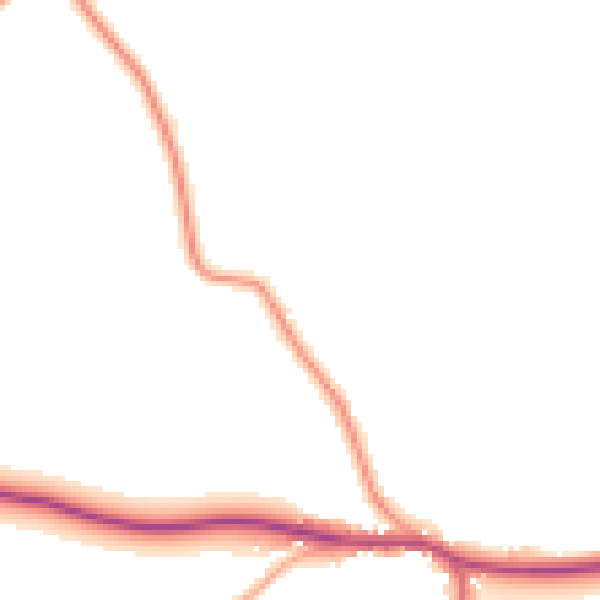 Daytime road noise heatmap for IP22 2LG