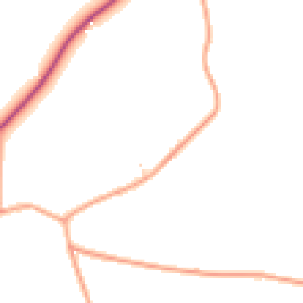 Daytime road noise heatmap for IP22 2NX