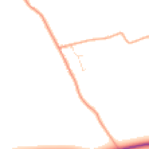 Daytime road noise heatmap for IP22 2PX
