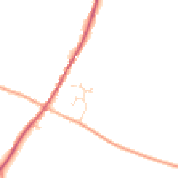 Daytime road noise heatmap for IP22 2QH