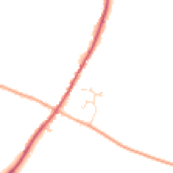 Daytime road noise heatmap for IP22 2QR