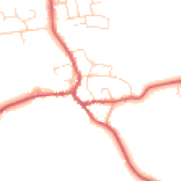 Daytime road noise heatmap for IP23 7AZ