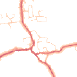 Daytime road noise heatmap for IP23 7BA