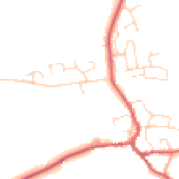 Daytime road noise heatmap for IP23 7BQ