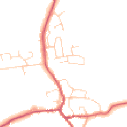 Daytime road noise heatmap for IP23 7BZ
