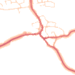 Daytime road noise heatmap for IP23 7DJ