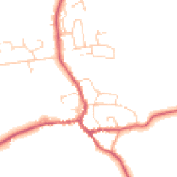 Daytime road noise heatmap for IP23 7DU