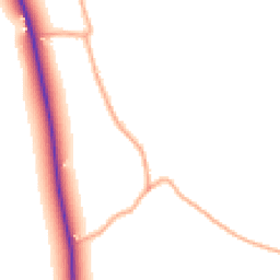 Daytime road noise heatmap for IP23 7EW