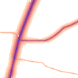 Daytime road noise heatmap for IP23 7HD
