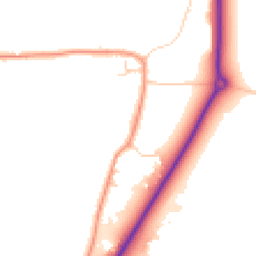 Daytime road noise heatmap for IP23 8BT
