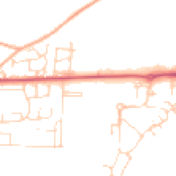 Daytime road noise heatmap for IP25 5AB