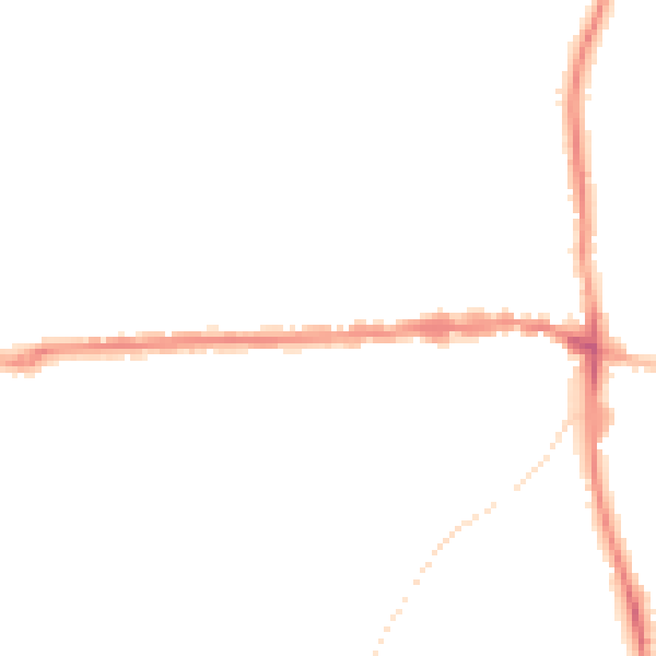 Night-time road noise heatmap for IP25 6AH