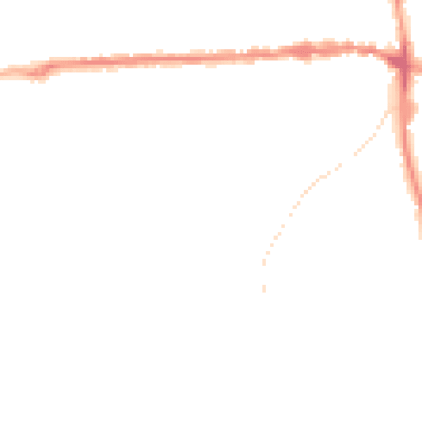 Night-time road noise heatmap for IP25 6BP