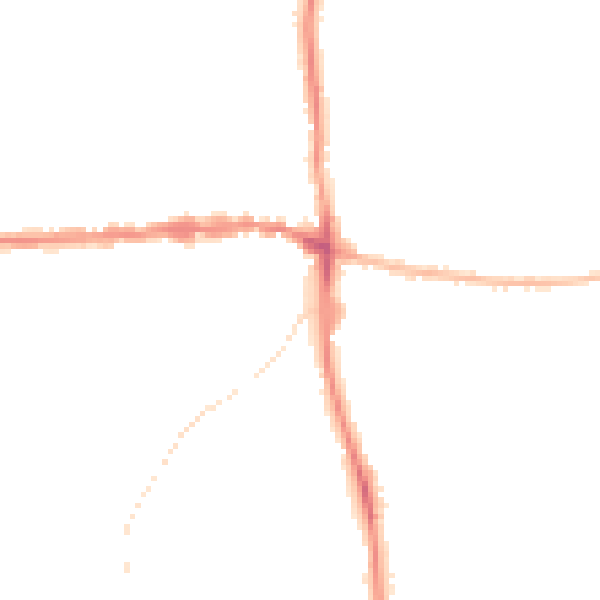 Night-time road noise heatmap for IP25 6BS