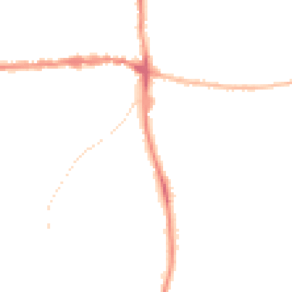 Night-time road noise heatmap for IP25 6BT
