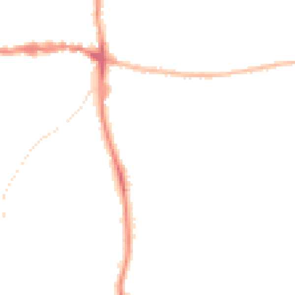 Night-time road noise heatmap for IP25 6BY