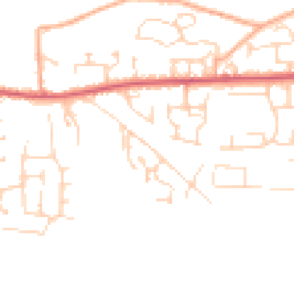 Daytime road noise heatmap for IP25 6DL