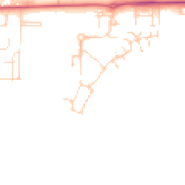 Daytime road noise heatmap for IP25 6FR