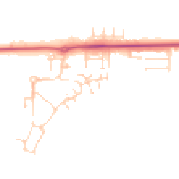 Daytime road noise heatmap for IP25 6FU