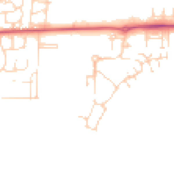 Daytime road noise heatmap for IP25 6GR