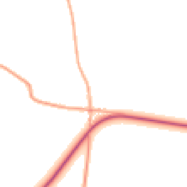 Daytime road noise heatmap for IP25 6NF