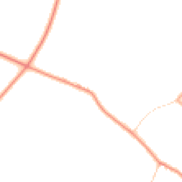 Daytime road noise heatmap for IP25 6NN