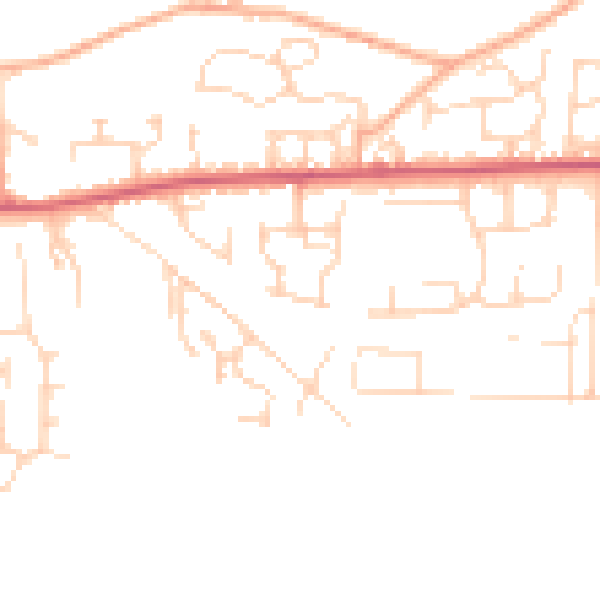 Daytime road noise heatmap for IP25 6NX